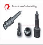 Eccentric overburden equipment with 3 pieces